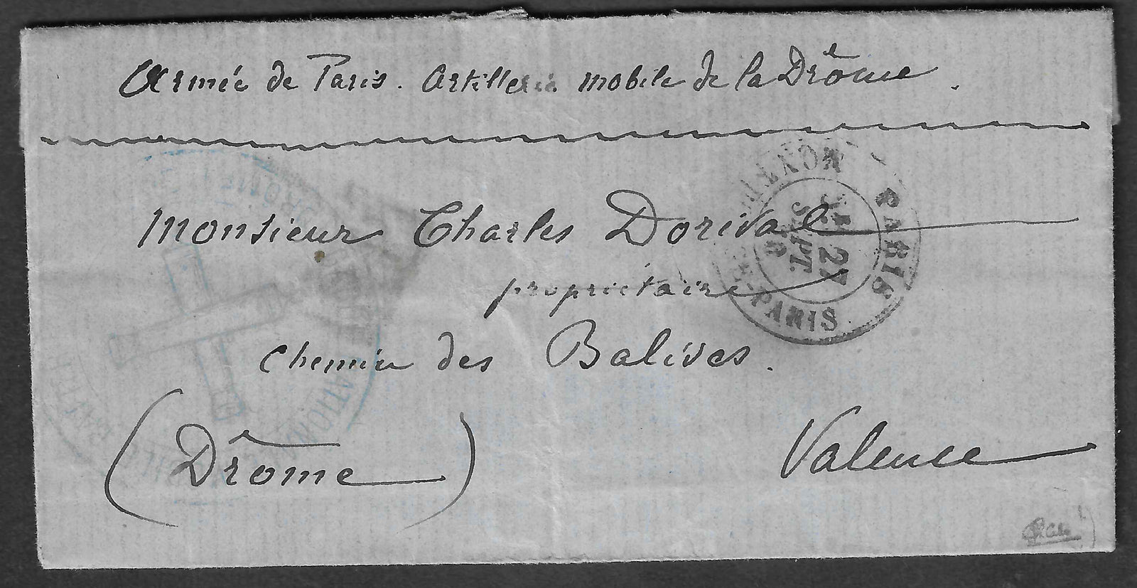 Ballon-monté - les Etats-Unis - avec cachet P.P. - TB - signé et avec certificat Calves
