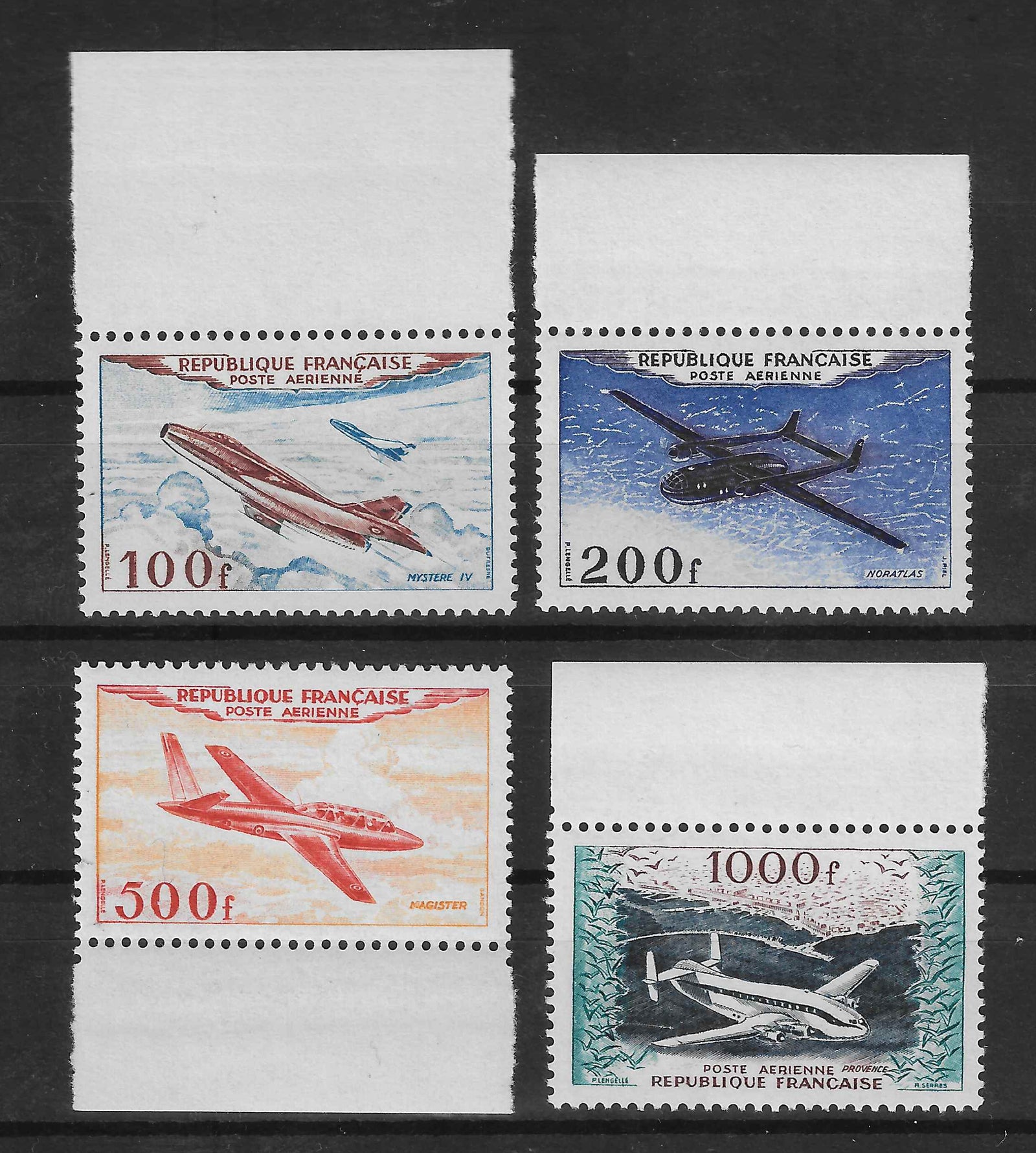Poste aérienne n°30 à 33 - protoypes - neufs** - SUP - signés Calves