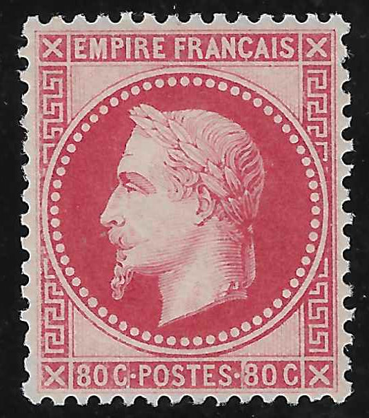 N°32d - Empire lauré - 80 c. rose vif - neuf* - SUP - signé Brun et avec certificat papier Calves