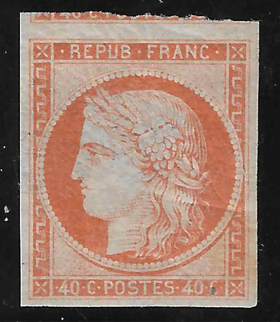 N° 5A - Cérès - 40 c. orange foncé - gomme brunâtre - neuf** - SUP - avec certificat papier Calves