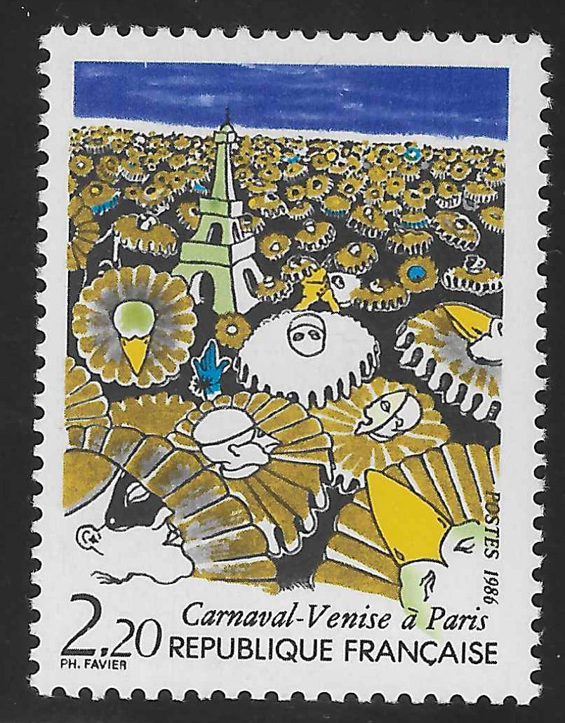 N°Yvert 2395 - couleur rouge absente - neuf** - SUP - signé et avec certificat Calves