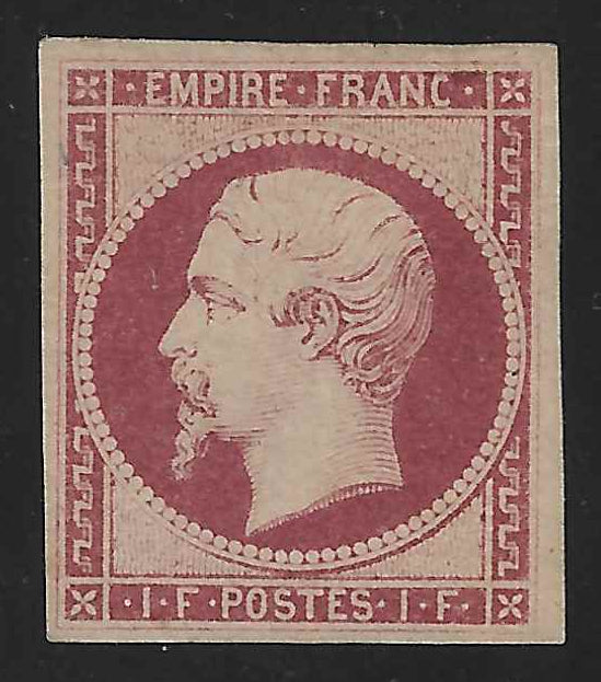 N°18 - Empire - 1 fr. carmin - neuf* - TB - signé Calves et avec certificats papier Calves et Brun