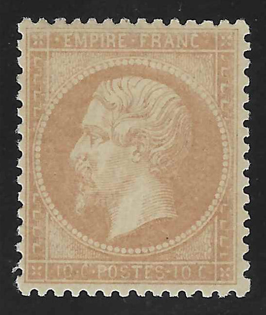 N°21 - Empire - 10 c. bistre - neuf* - TB - signé et avec certificat Calves