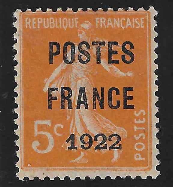 Préoblitéré n°36 - Postes France 1922 - neuf* - TB - signé Calves