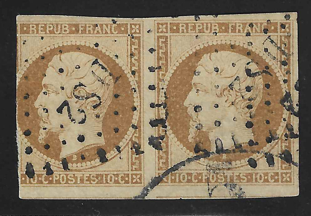 N° 9 - Présidence - 10 c. bistre-jaune - oblitéré - SUP - signé et avec certificat Calves