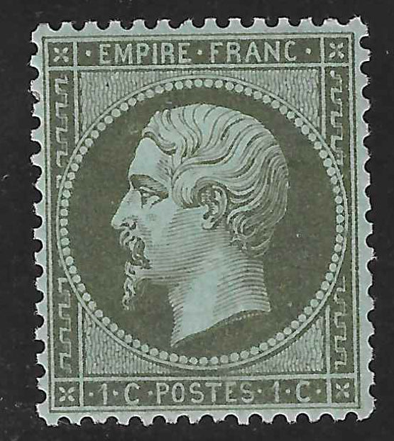 N°19 - Empire - 1 c. vert-olive - neuf* - TB - signé Calves