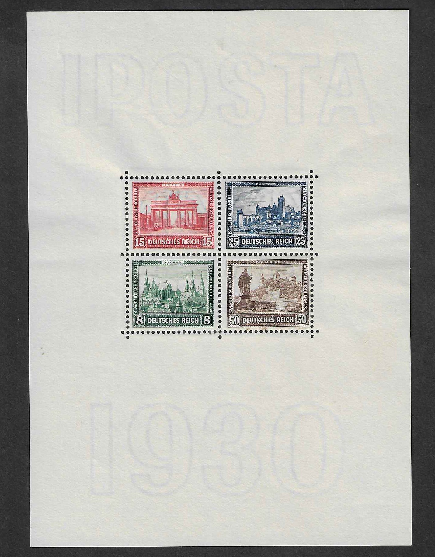 Allemagne - bloc n°1 - IPOSTA - neuf** - SUP - avec certificat Calves