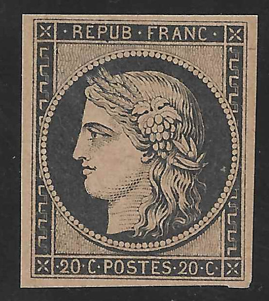 N° 3f - Cérès - réimpression 1862 - neuve** - SUP - signée et avec certificat Calves