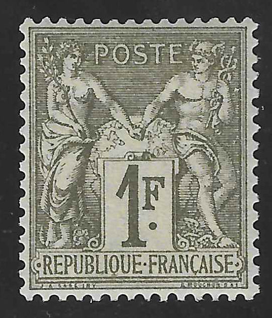 N°72 - Type Sage - 1 fr. bronze (I) - neuf* - TB - signé Calves et Maury et avec certificat Calves