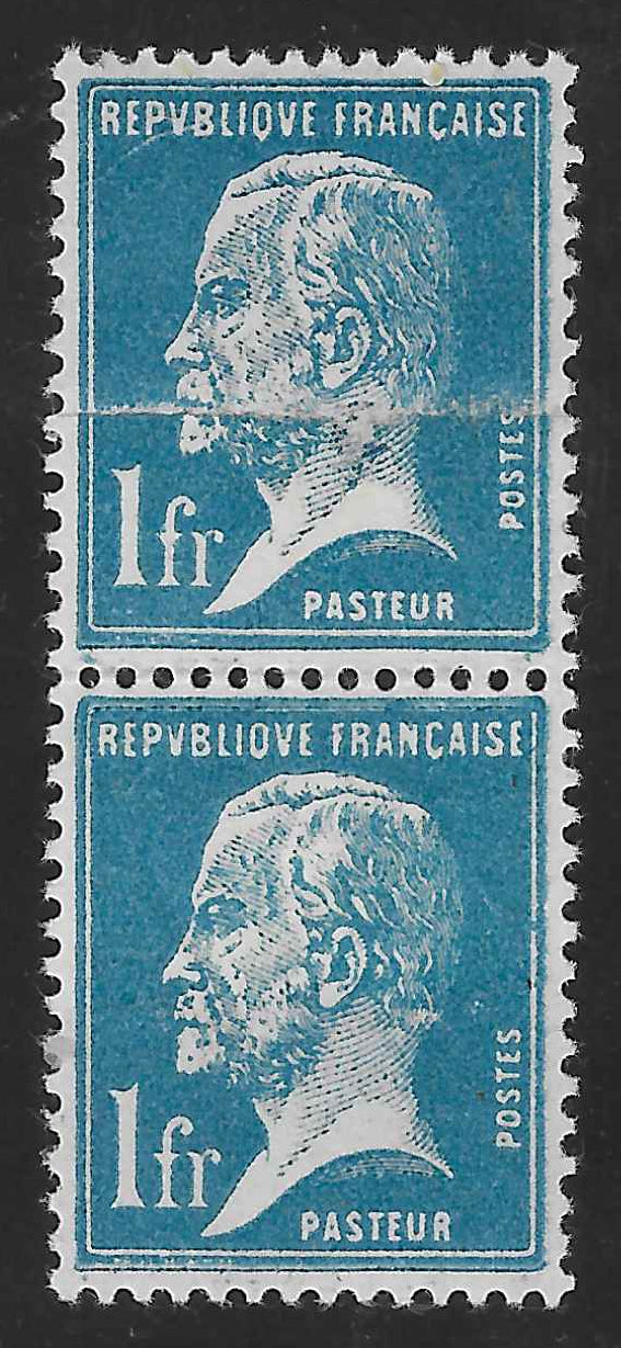 N°YT 179 - Pasteur - impression sur raccord en paire - neuve* - TB - signée Calves