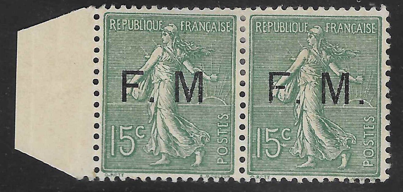 Franchise militaire n° 3a - sans point après M - neuf* - TB - signé Calves