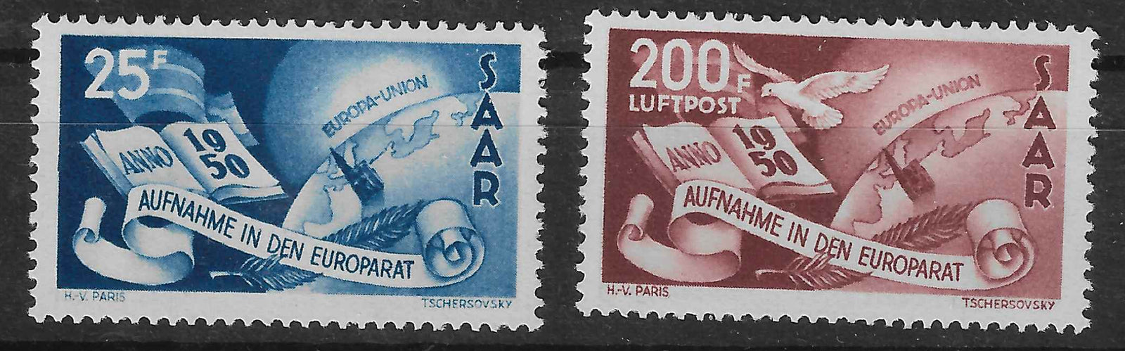 Sarre - n°YT 277 et poste aérienne n°13 - neuf** - SUP