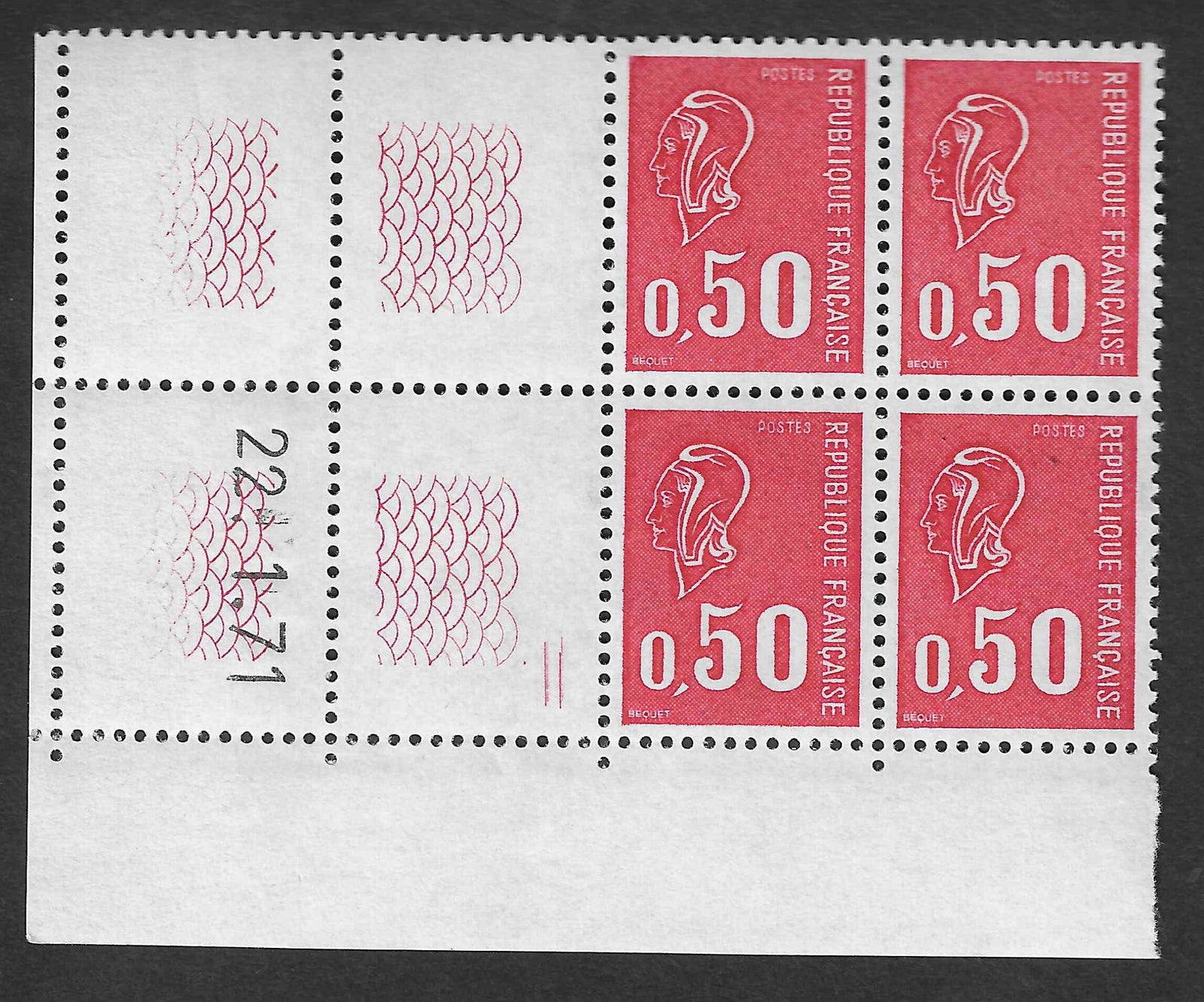 N°Yvert 1664 - Marianne de Béquet - coin daté à gauche - neuf** - SUP - signé et avec certificat Calves