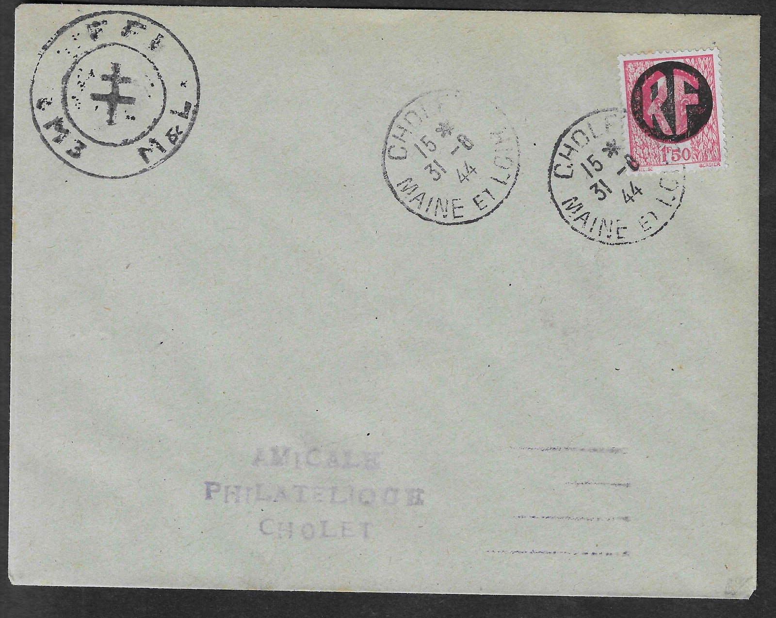 Libération de Cholet - n°19 - oblitéré sur lettre - TB - signée Calves