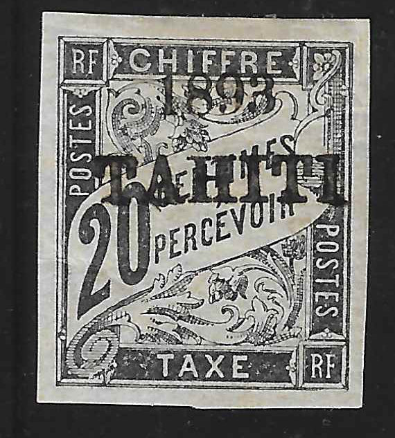Tahiti - taxe n°21 - neuf* - B/TB - signé Calves