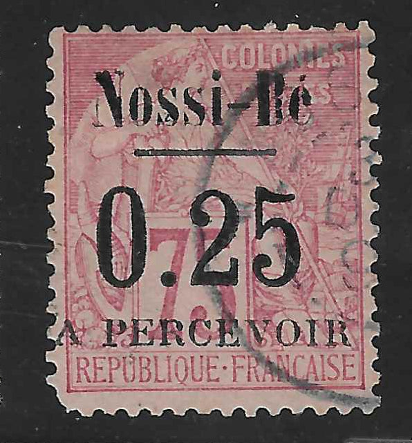 Nossi-Be - taxe n°17 - oblitéré - B/TB - signé Calves et Brun