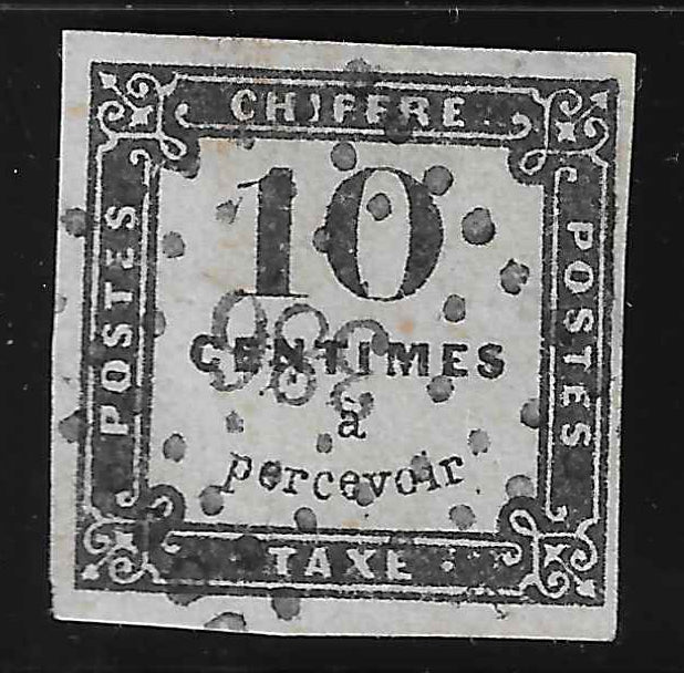 Taxe n° 1 - lithographié - oblitéré - TB - signé et avec certificat Calves