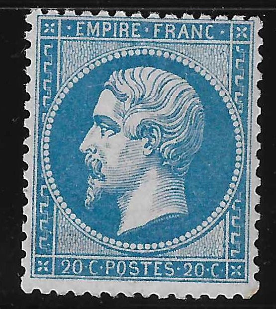 N°22 - Empire - 20 c. bleu - neuf** - TB - signé Calves