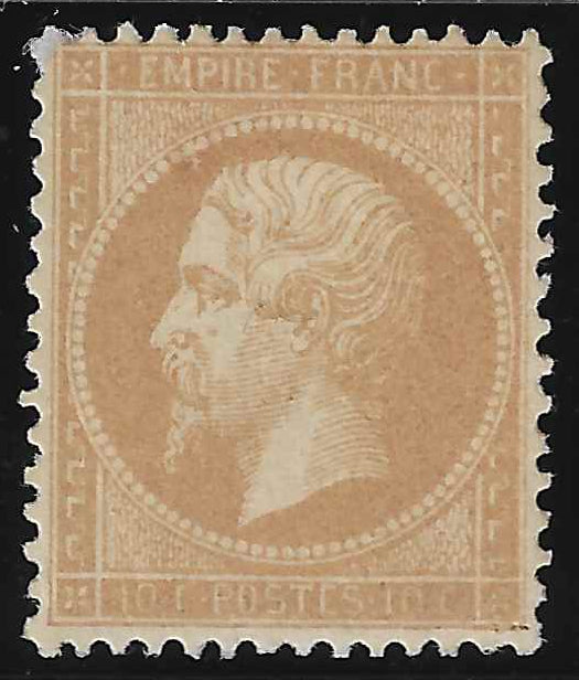 N°21 - Empire - 10 c. bistre - neuf* - TB - signé et avec certificat Calves