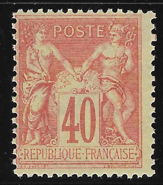 N°94 - Type Sage - 40 c. orange (II) - neuf** - SUP - signé Roumet