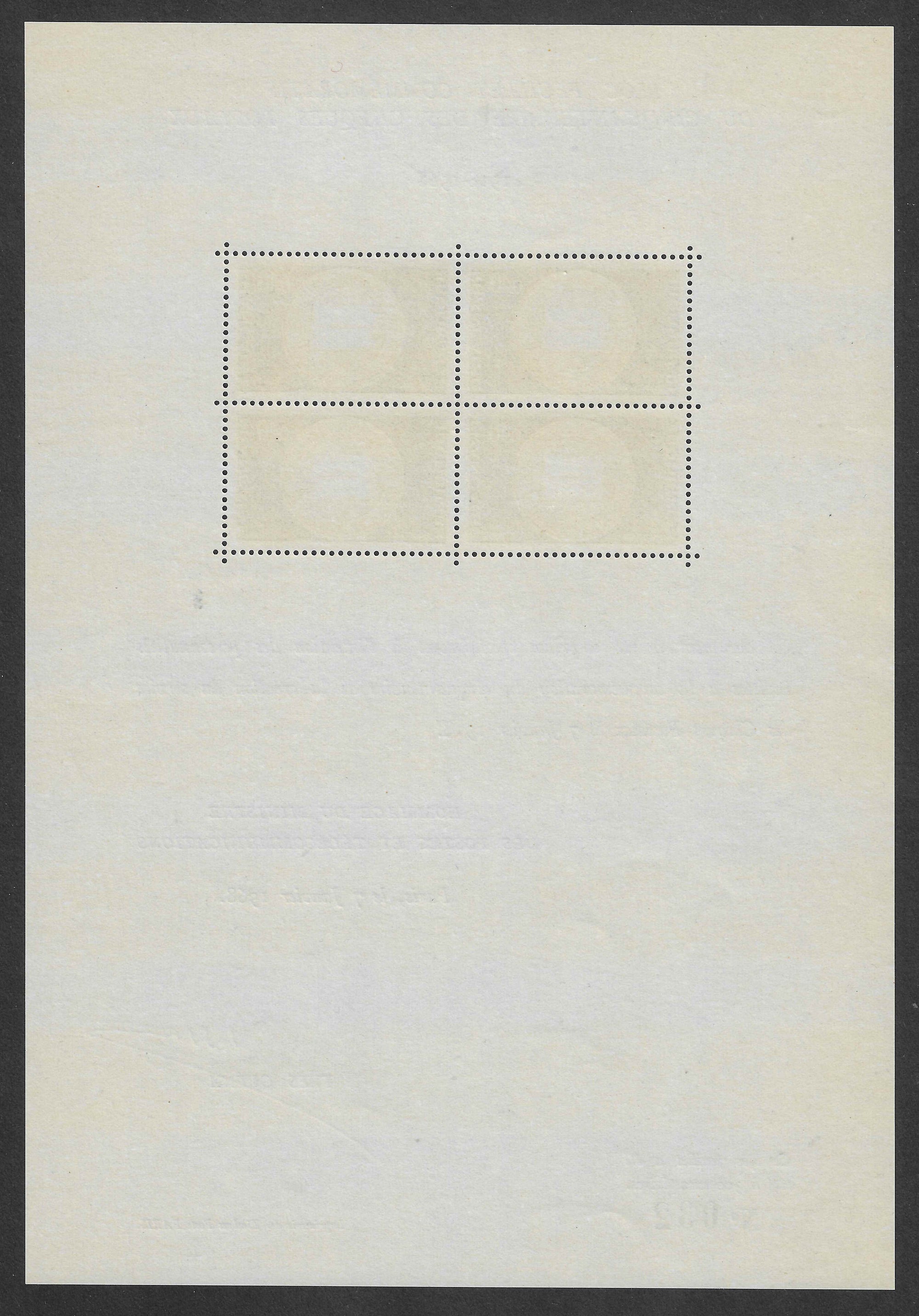 N°Yvert 1542 - bloc commémoratif chèques postaux - neuf** - SUP - avec certificat papier Calves