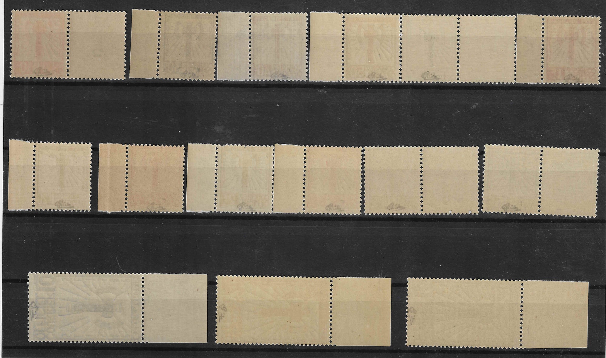 Service n°1 à 15 - Francisque - neufs** - SUP - signés et avec certificat papier Calves