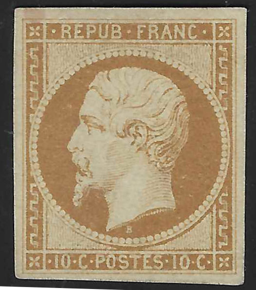 N° 9 - Présidence -10 c. bistre-jaune - neuf sans gomme - SUP - signé et avec certificat papier Calves