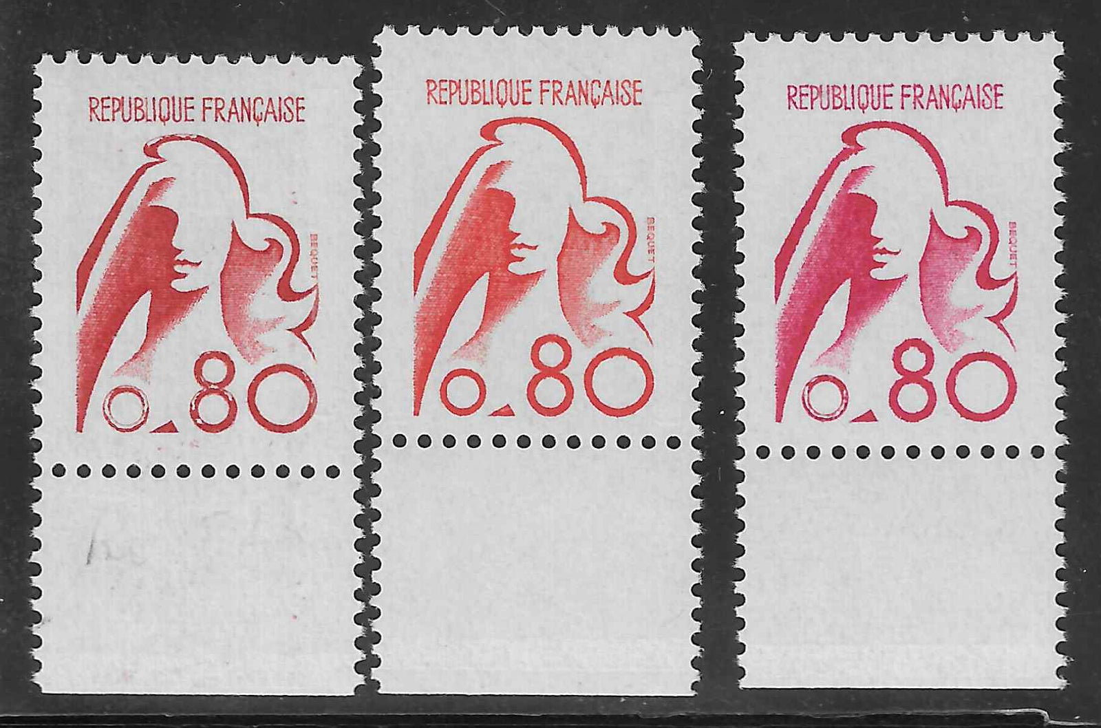 N°Yvert 1841A à 1841C - Marianne de Bequet - série complète - neufs** - SUP - avec certificat papier Calves