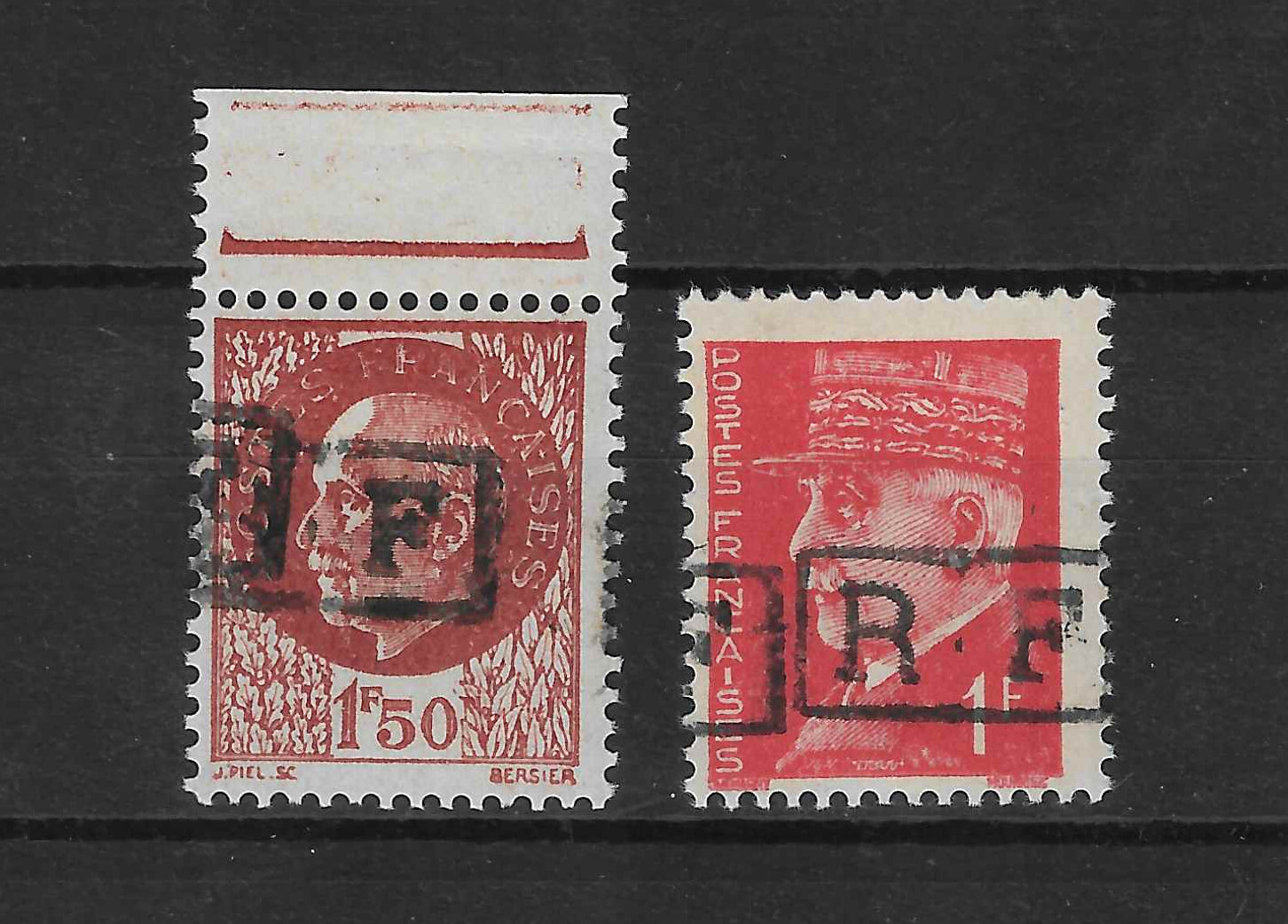 Libération de Poitiers - n° 5 et 7 - double surcharge - neufs*/** - TB - signés Calves