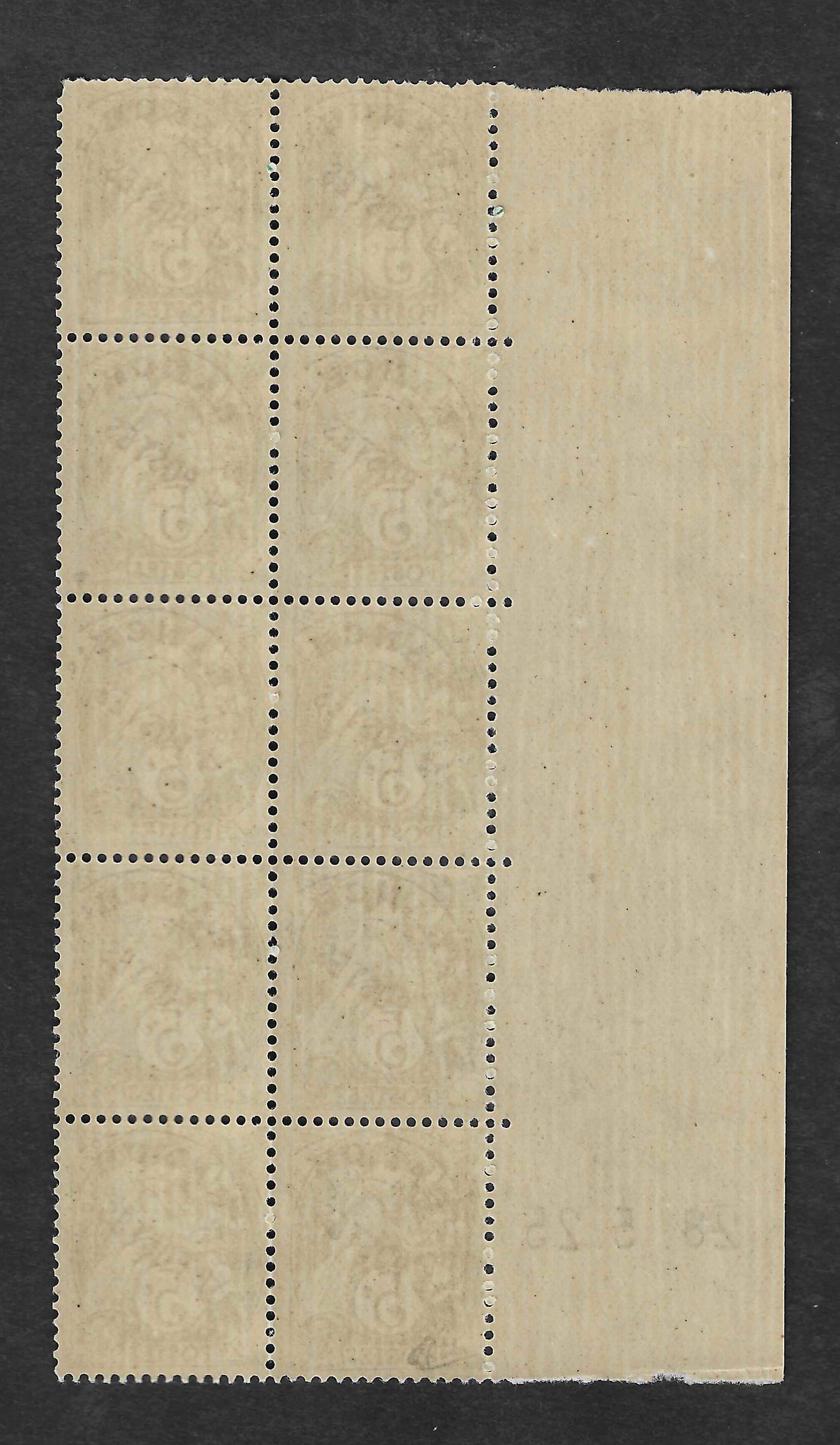 Préoblitéré n°41b - type IIB - en bloc de 10 exemplaires avec coin daté à  gauche - neuf** - SUP - signé et avec certificat papier Calves