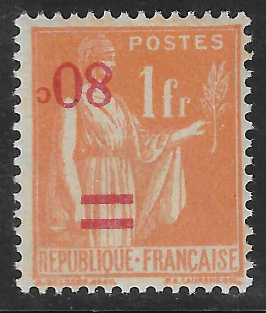 N°YT 359b - surcharge renversée - neuf** - SUP - signé Calves et Brun et avec certificat Calves