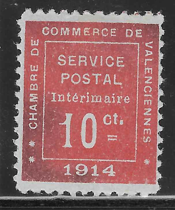 Guerre n° 1 - Valenciennes - neuf sans gomme - TB - signé Calves et Brun