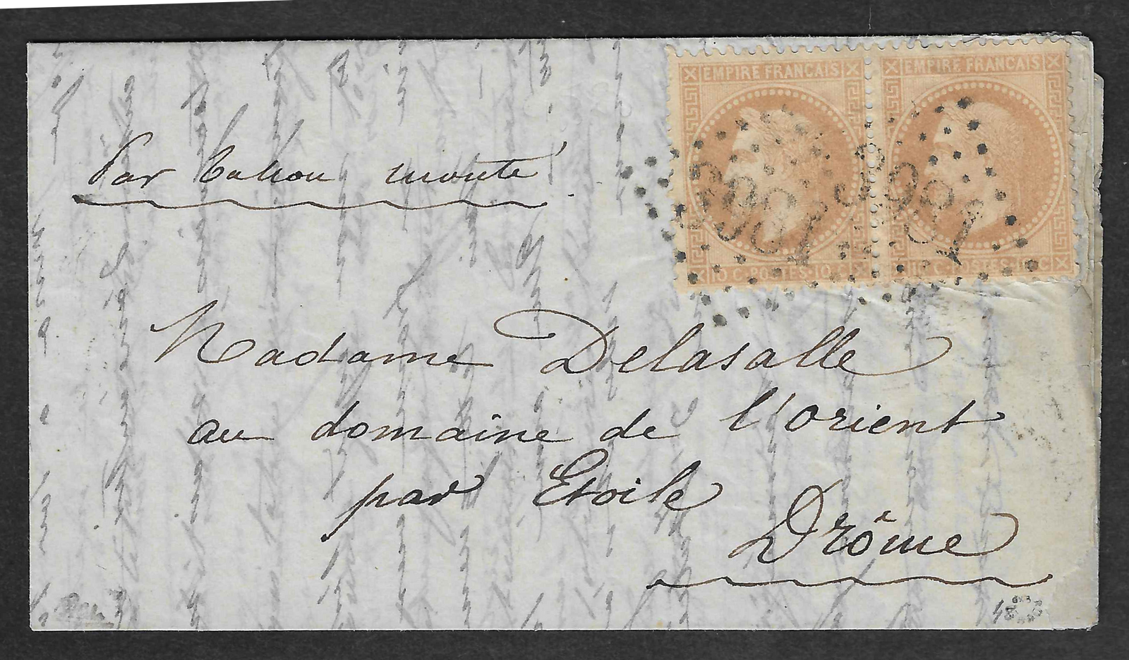 Ballon-monté - pli confié aux aérostiers du ballon "La Gironde" - signé et avec certificats papier Calves et Roumet