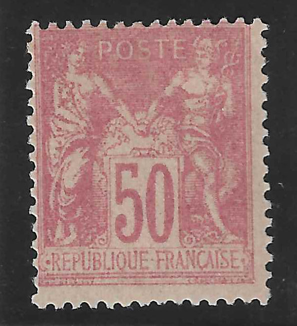 N°98 - Type Sage - 50 c. rose (II) - neuf* - TB - signé Calves