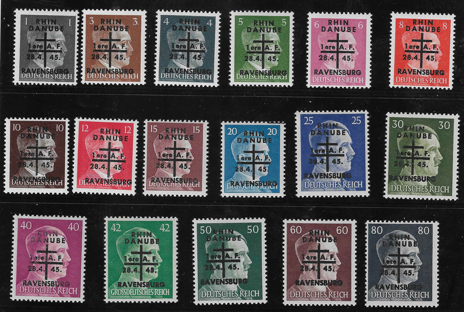 Libération de Ravensburg - n° 1 à 13, sauf 10 et 12 - neufs** - SUP - signature Calves