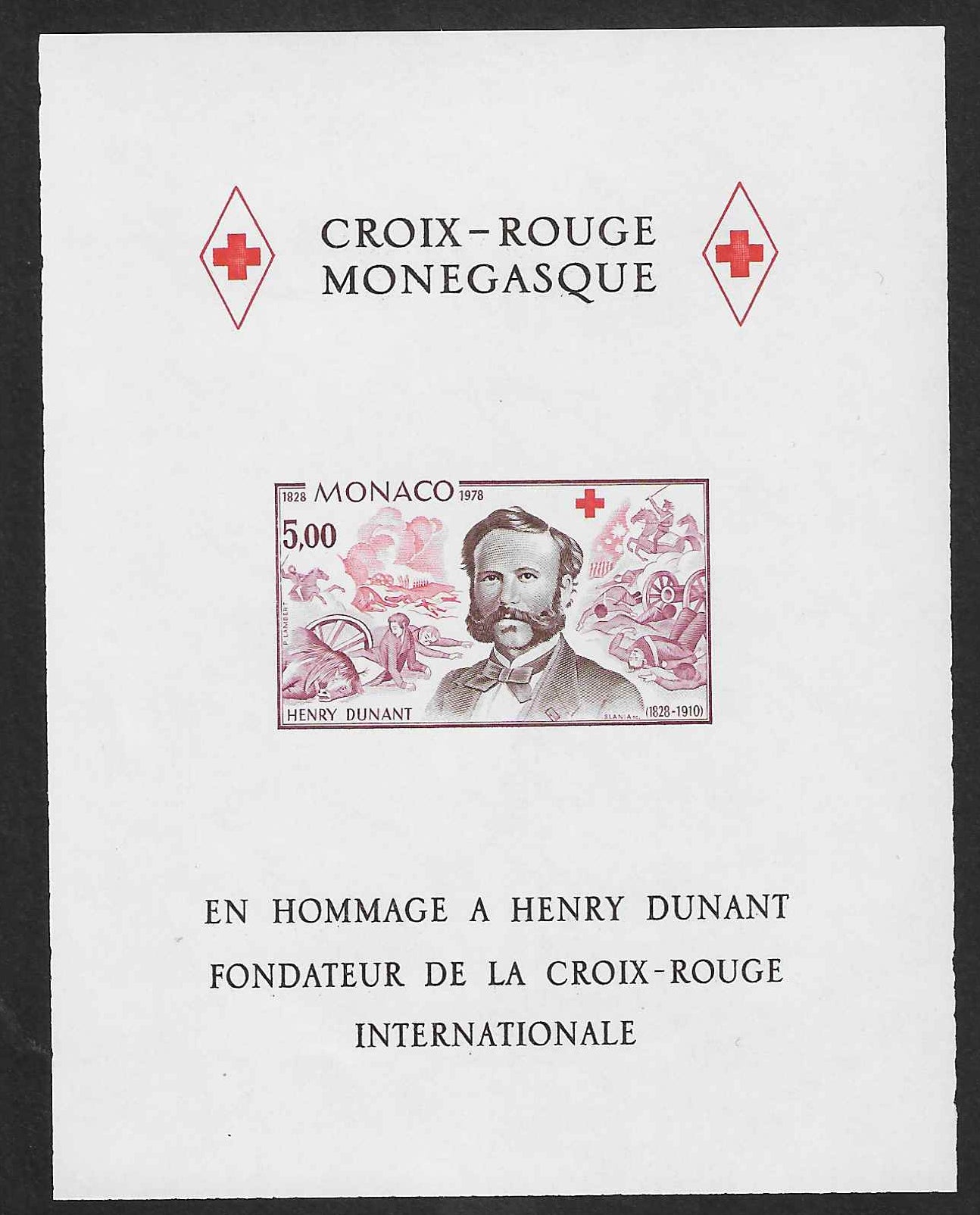 Monaco - bloc n°15b - Croix-Rouge - non dentelé - neuf** - SUP