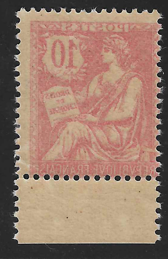 N°YT 124b - Mouchon - impression recto-verso- neuf** - SUP