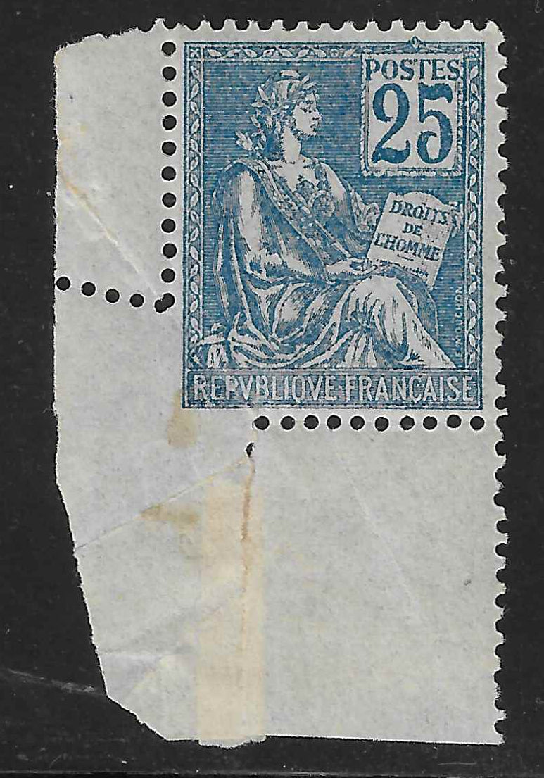 N°YT 118K - Mouchon - piquage oblique par pliage - neuf* - TB - signé Calves
