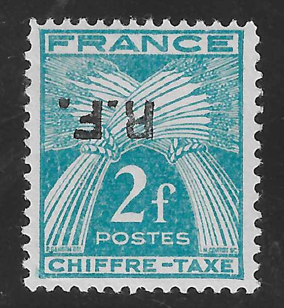 Libération de Courcelles de Touraine - n°36 - surcharge renversée - neuf** - TB - signé Calves et Mayer