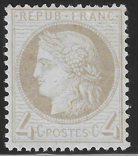 N°52 - Cérès - 5 c. gris - neuf* - TB - signé Calves