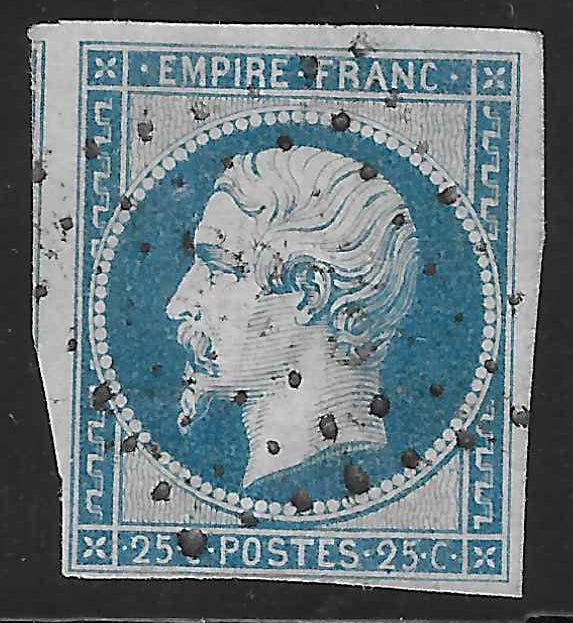 N°15 - Empire - 25 c. bleu - oblitéré - TB - signé Calves