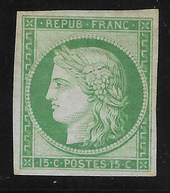 N° 2e - Cérès - réimpression 1862 - neuve* - TB - avec certificat Calves