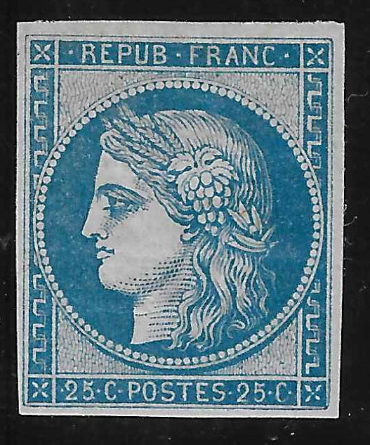 N° 4d - Cérès - réimpression 1862 - neuve* - TB - signé Brun et avec certificat Calves