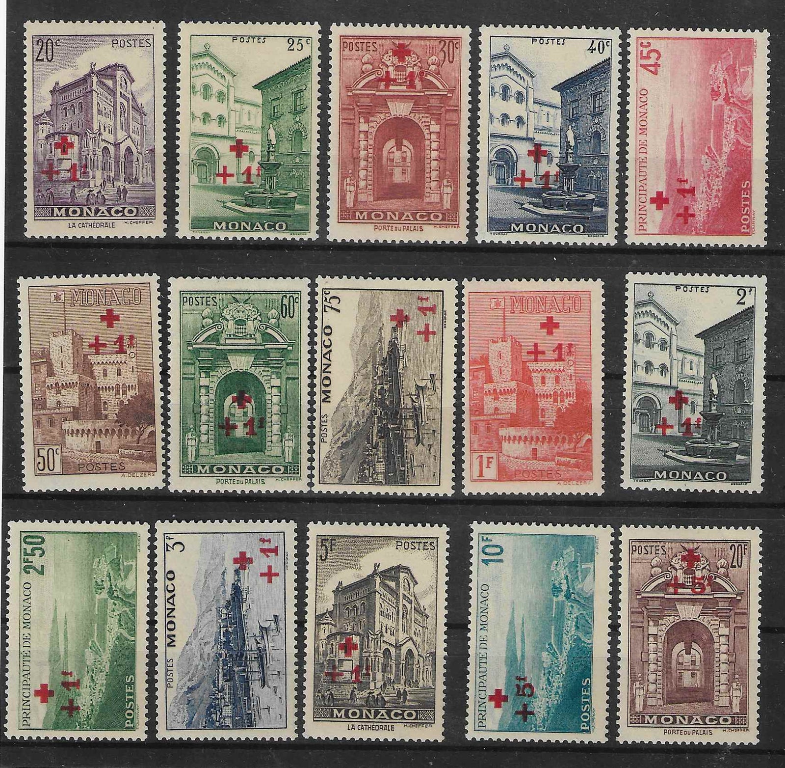 Monaco - n°YT 200 à 214 - Croix-Rouge - neufs** - SUP