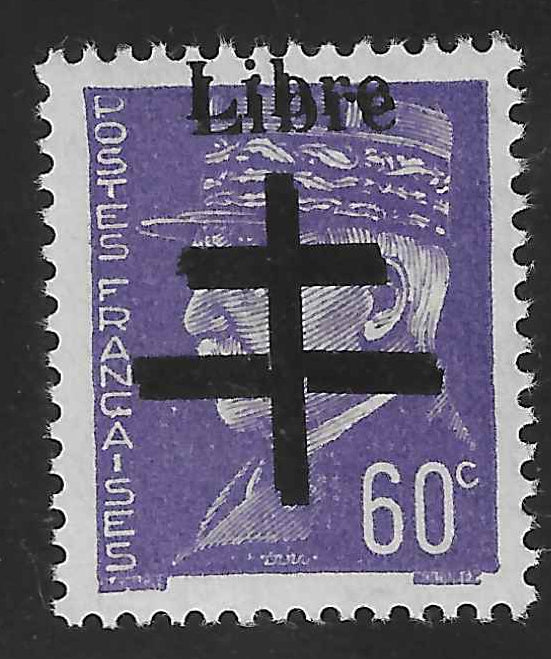 Libération d'Aigurande - n° 1a - double surcharge - neuf* - TB - signé Calves