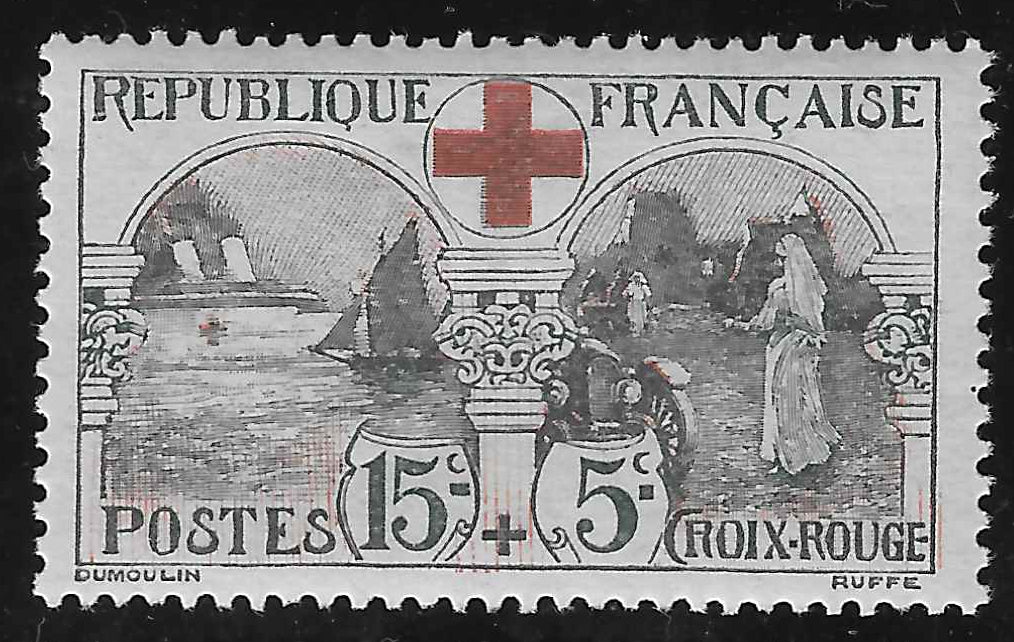 N°YT 156 - Croix-Rouge - neuf** - SUP - signé Calves
