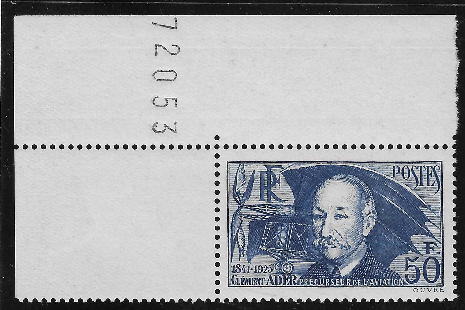 N°YT 398a - Ader - papier épais - neuf** - SUP - signé Calves
