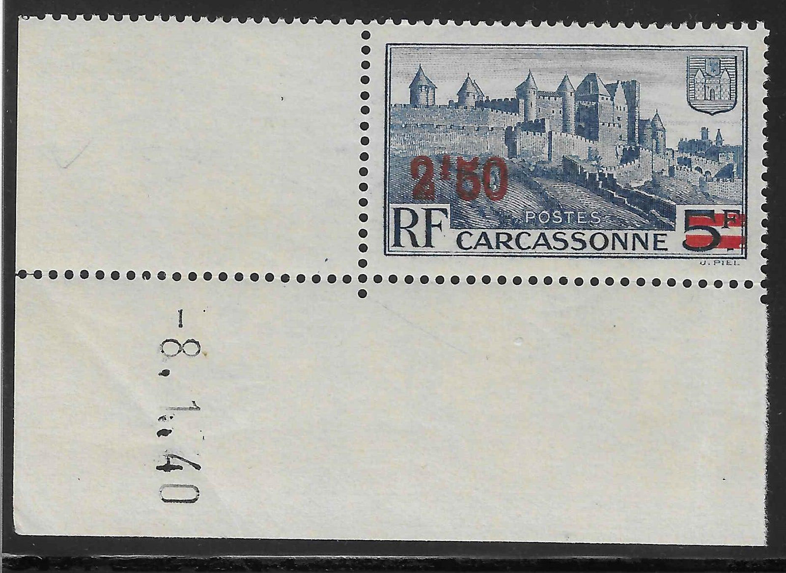 N°YT 490a - double surcharge - neuf** - SUP - signé et avec certificat Calves