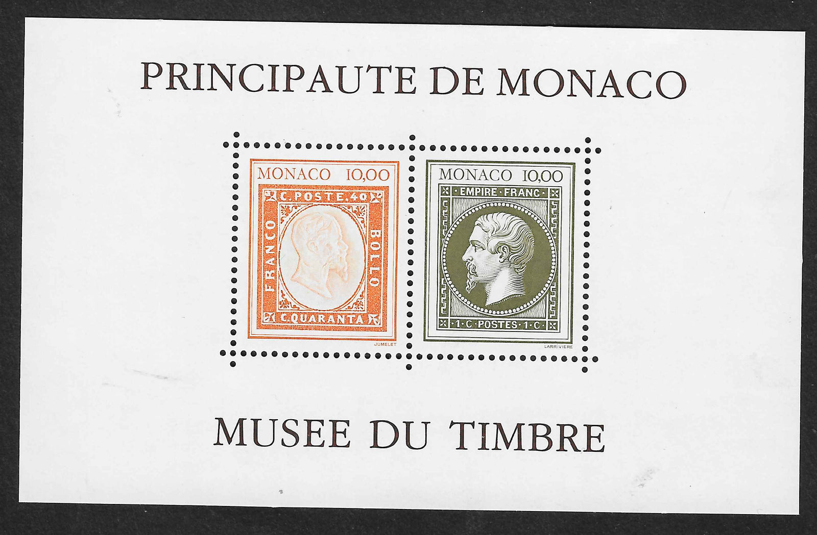 Monaco - bloc n°55A - sans cachet à date - neuf** - SUP - avec certificat Calves