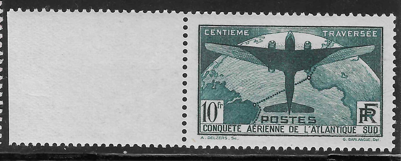 N°YT 321 - Atlantique-Sud - neuf** - SUP - signé et avec certificat Calves